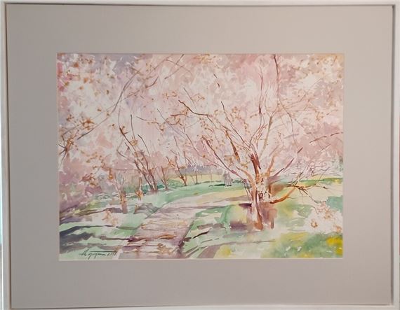 Spring. Apricot blossoms. 2018 by Anatoly Borodkin, 2018