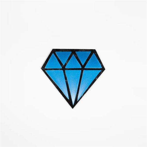 Diamant S Stencil paint on mirror Signed by the artist 4.5 "x 5" - 11 by Le Diamantaire