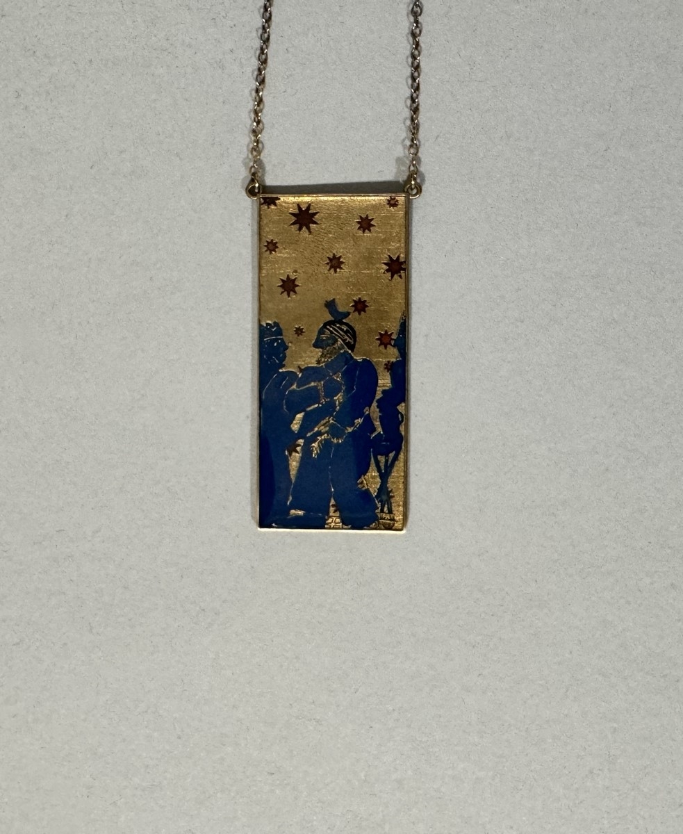Bronze and email pendant - Alecos Fassianos