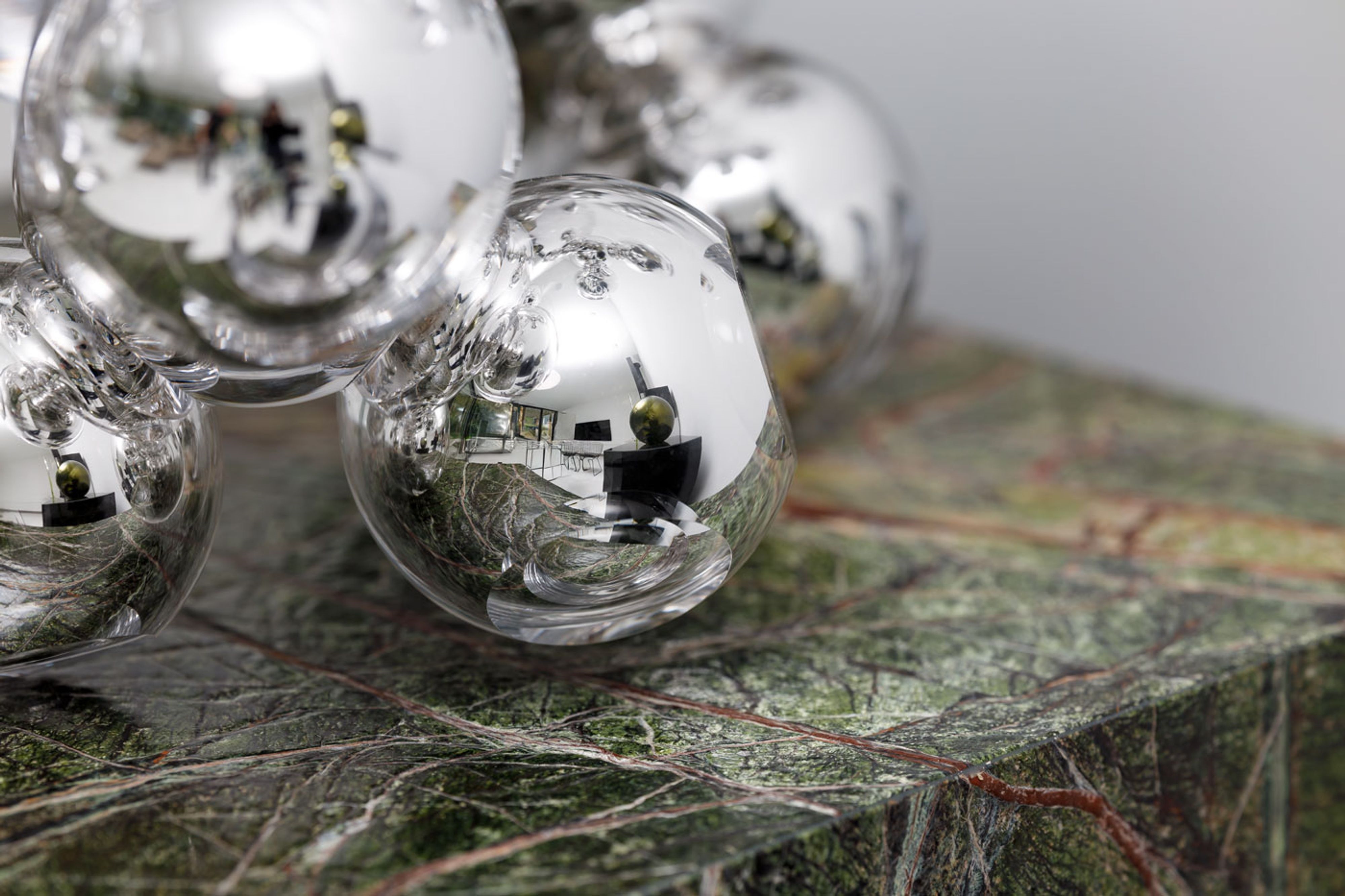 Artwork by Rudolf Burda, Star of Jungle, Made of silvered crystal glass