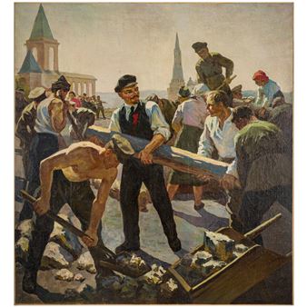 Lenin che aiuta gli operai - Viktor Petrovich Semenov