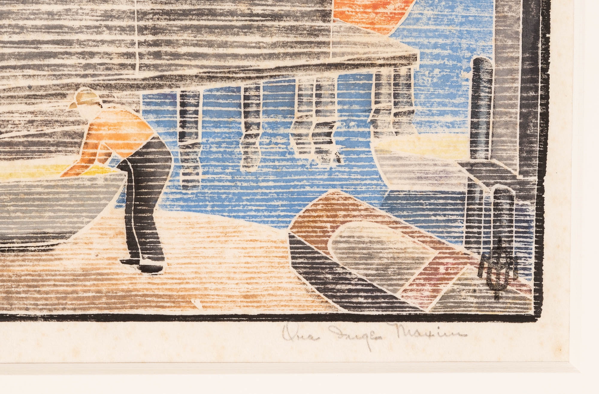 Artwork by Ora Inge Maxim, Ora Inge Maxim (1895-1982, Made of color woodcut