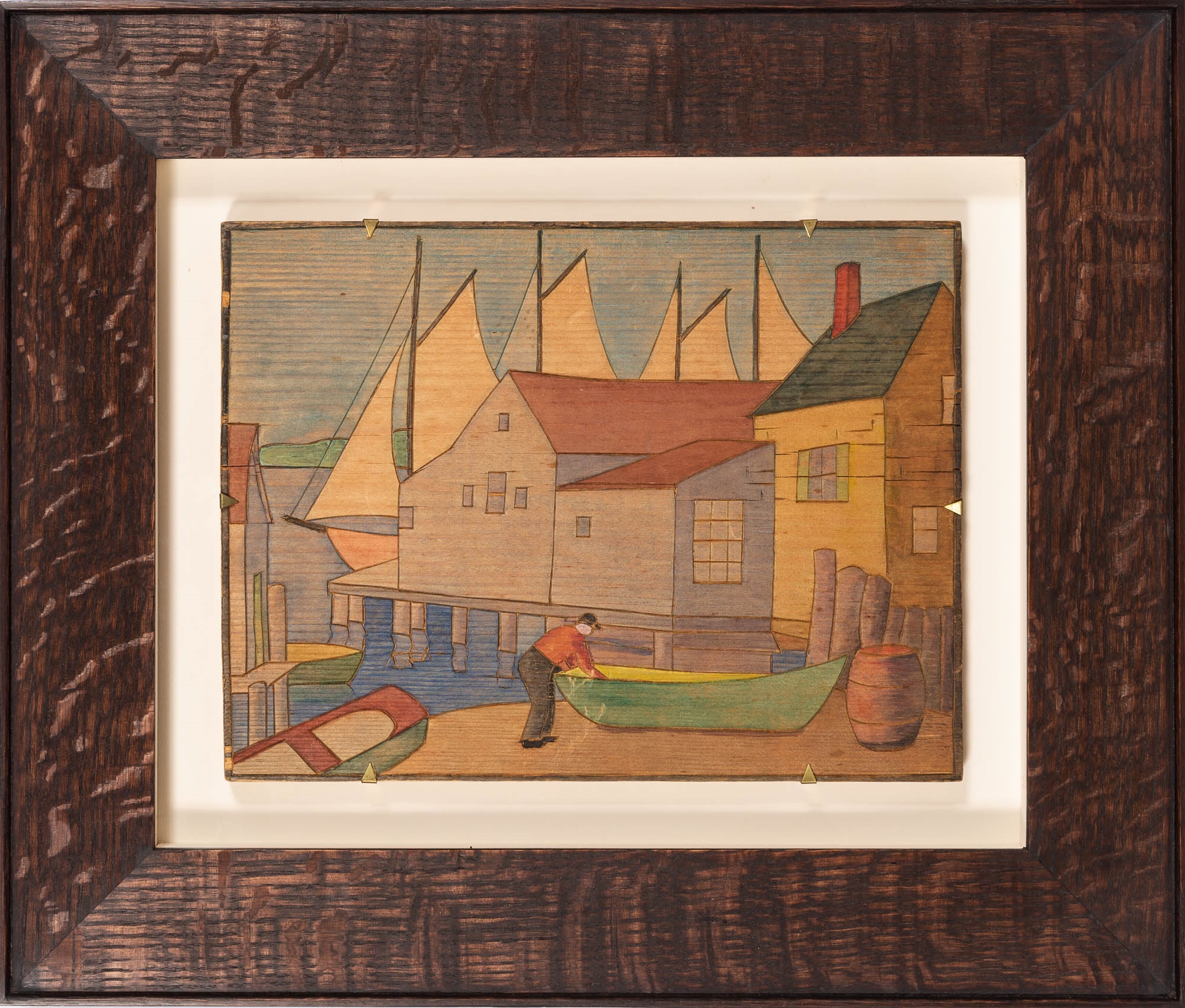 Artwork by Ora Inge Maxim, Ora Inge Maxim (1895-1982, Made of color woodcut