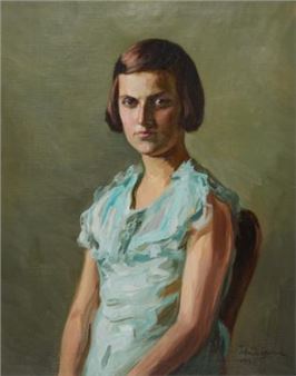 epstein blue dress painting Jehudo | 36 Artworks at Auction Size:(US 4-6)S ss26-Soft-Horizons Blue Dress | Tuckernuck