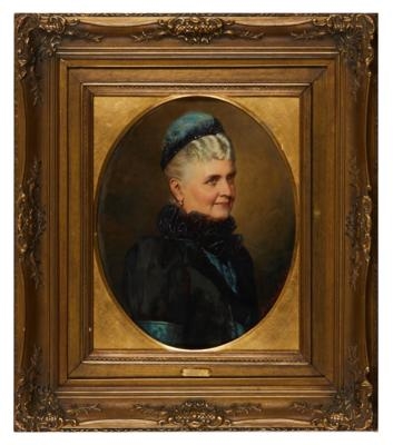 Artwork by Rudolf Ritter von Mehoffer, Damenporträt, Made of oil on wood