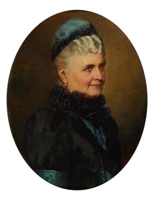 Artwork by Rudolf Ritter von Mehoffer, Damenporträt, Made of oil on wood