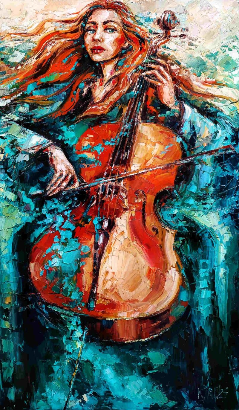Artwork by Krystyna Róż-Pasek, Windy Symphony, Made of Oil, Canvas