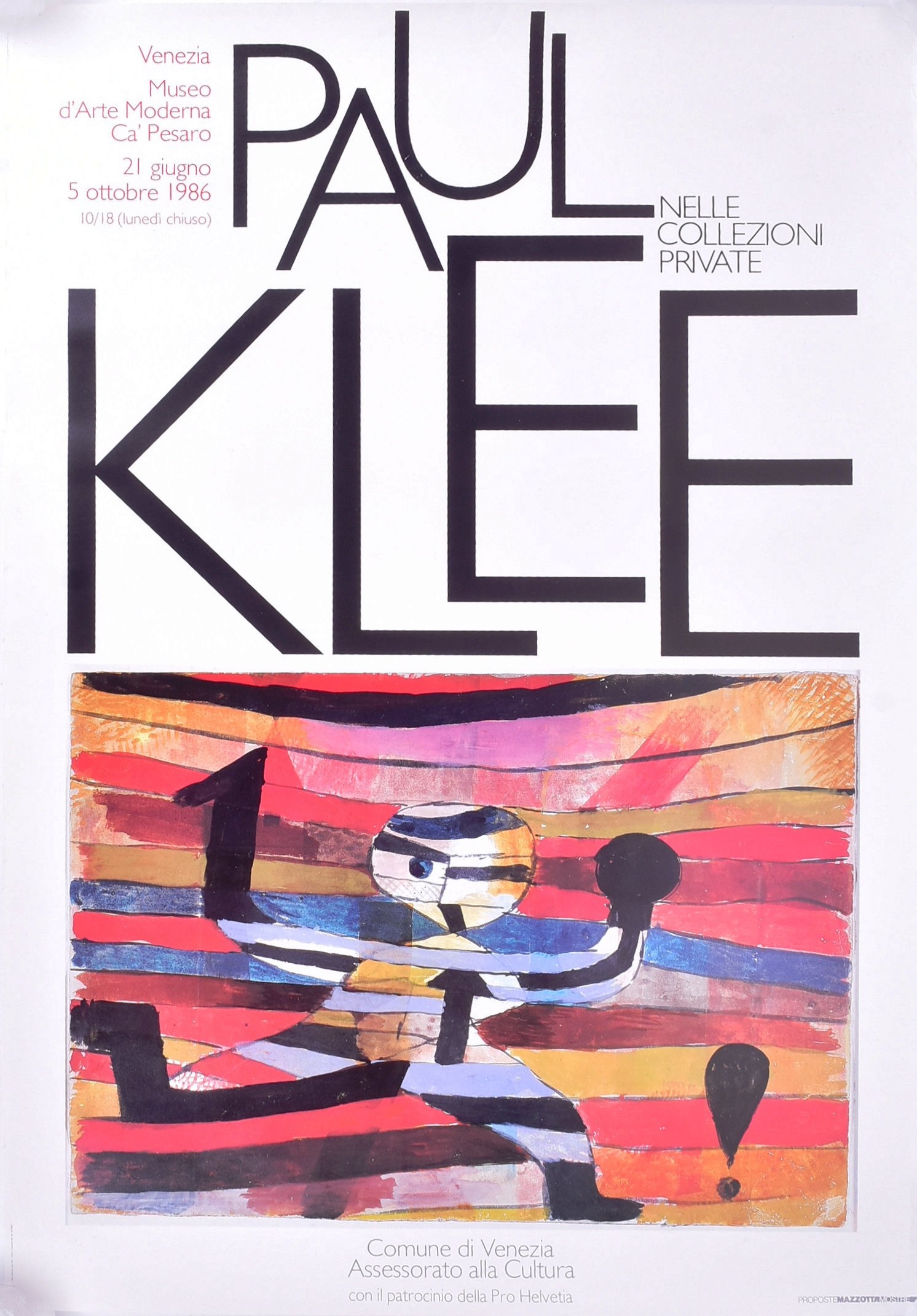 ART EXHIBITION POSTER - PAUL KLEE 1986 - Paul Klee