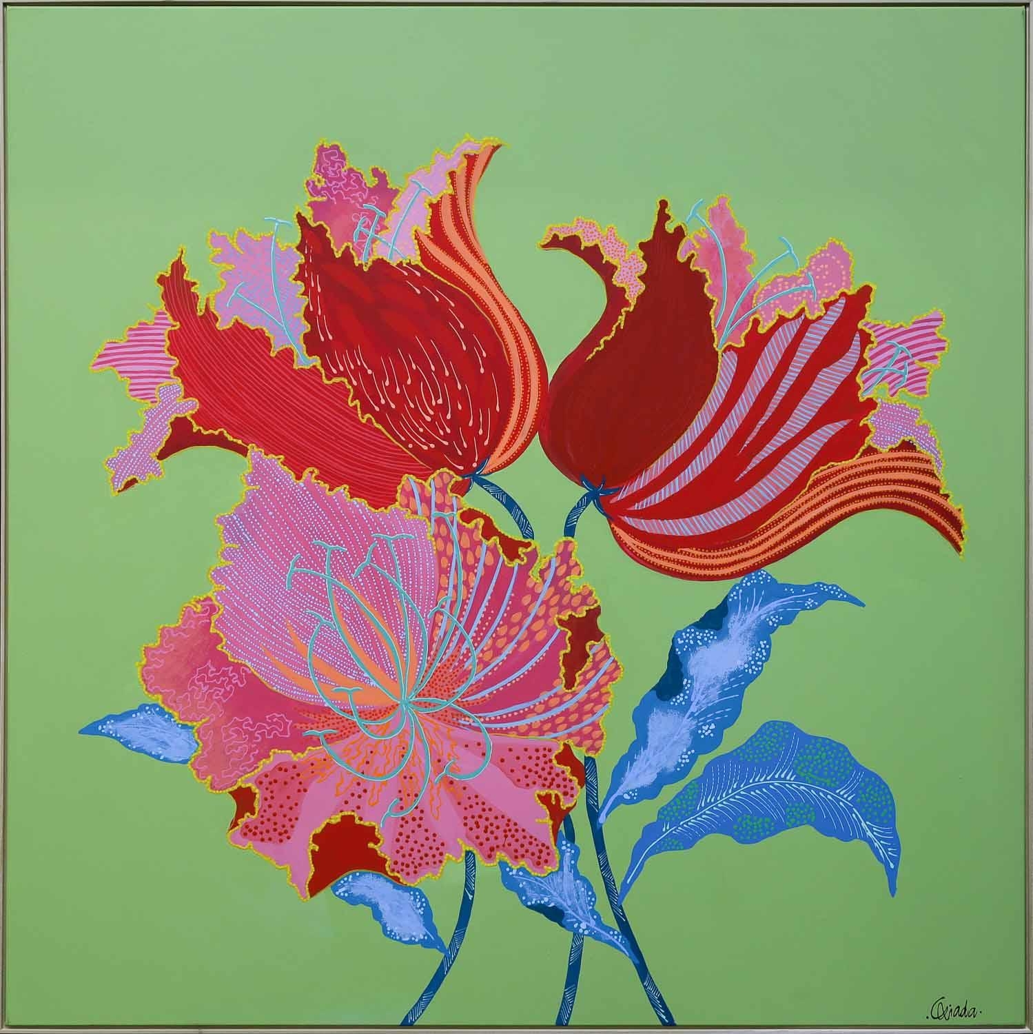 "Hibiscus Exotic" by Giada Pasquetto, Painted in 2022.