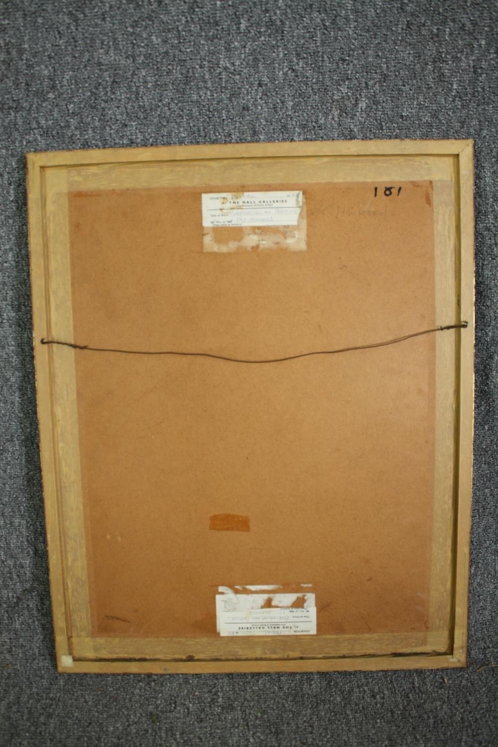 Artwork by Kay Hinwood, A framed and glazed still life study, label to the reverse; Pyrethrums and Poppies, Kay Hinwood. H