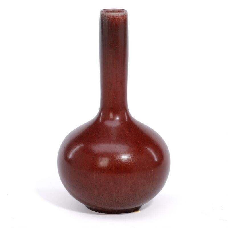 A round stoneware vase modelled with narrow neck - Axel Salto