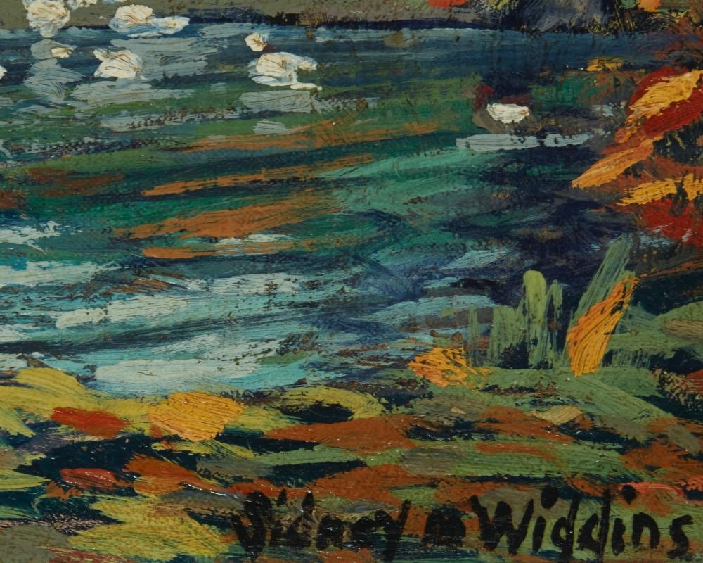 Artwork by Sidney Miller Wiggins, Lake scene, Made of Oil on canvas