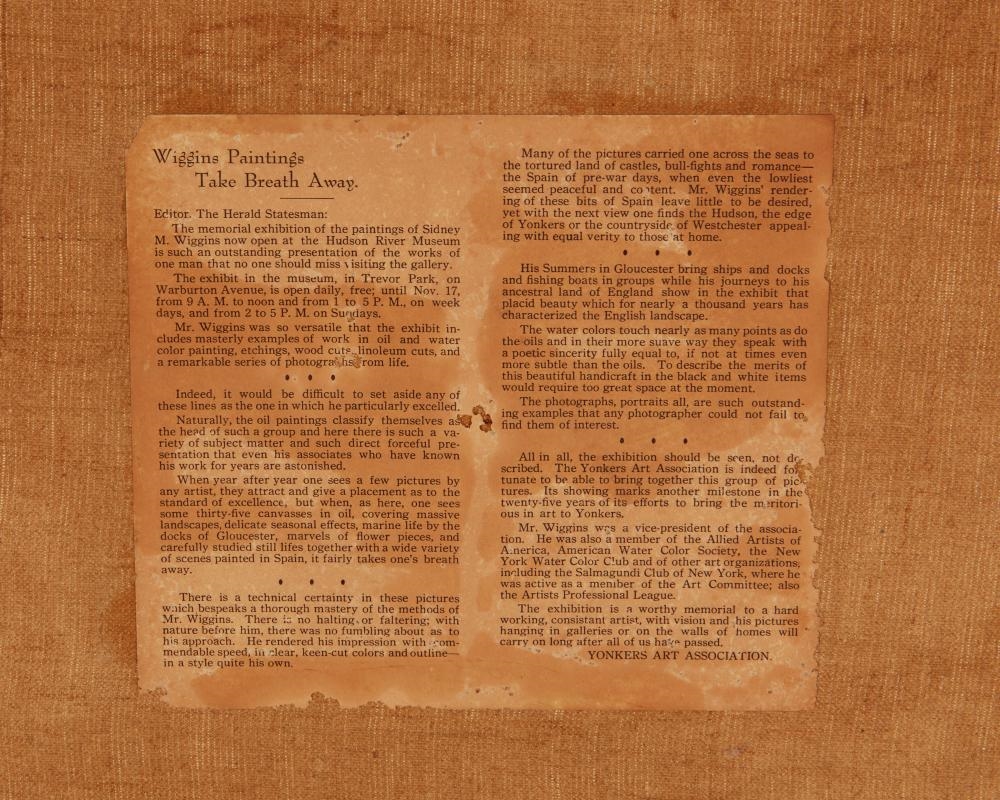 Artwork by Sidney Miller Wiggins, Lake scene, Made of Oil on canvas