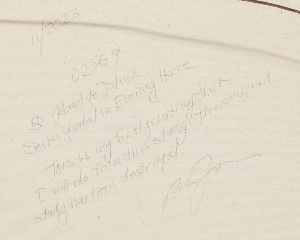 Artwork by Robert Ferguson, Road to Julian, Santa Ysabel in Evening Haze, Made of Oil on canvas