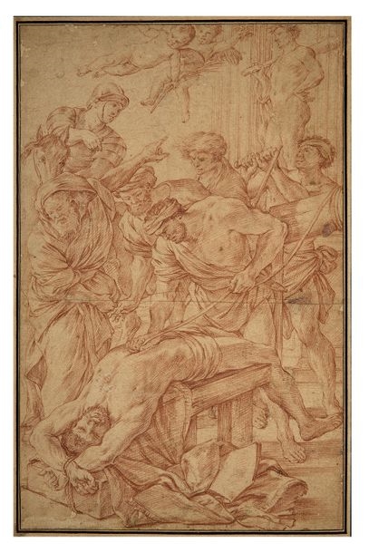 42.5 x 27.2 cm - 16 3/4 x 10 11/16 in. (Sold unframed) The original model was created by Nicolas Poussin (1594-1665) between 1628-1629 and is now in the Vatican collections (inv. 40394). - French School, 18th Century