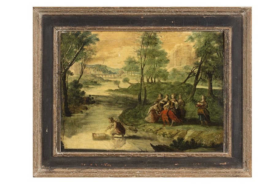 Oil on panel 24 x 31 cm - 9 7/16 x 12 3/16 in. (Lifts and misses) - Frans Francken II