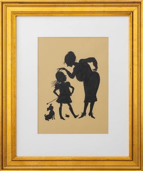 Hilary Knight Eloise Silhouette Ink on Paper by Hilary Knight