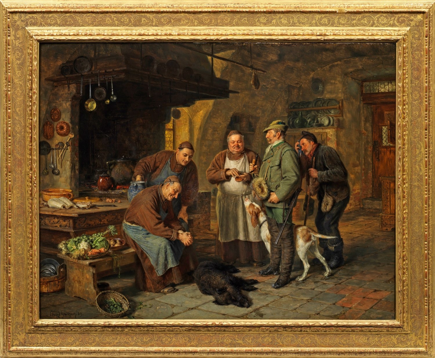 Eduard von Grützner | Fein lasierend gemaltes Hauptwerk Grützners mit ...