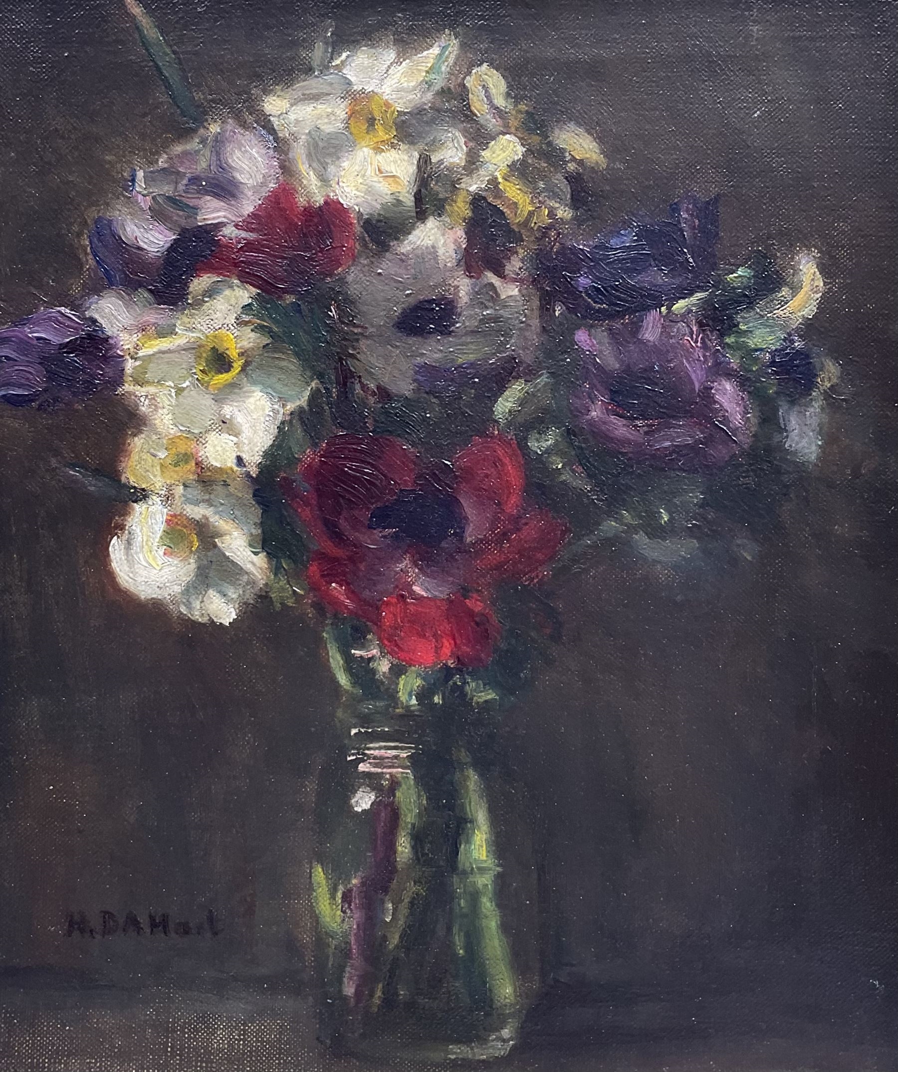 Artwork by Henry d'Arcy Hart, Still Life of Flowers in a Jar, Made of oil on canvas