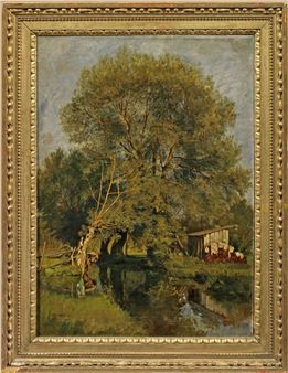 Durch seinen Lehrer Adolf Lier und hiermit auch durch die Schule von Barbizon beeinflusstes - Gustav von Bechtolsheim