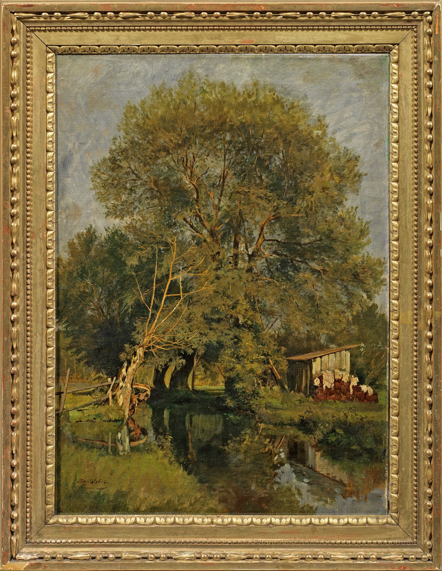 Artwork by Gustav von Bechtolsheim, Durch seinen Lehrer Adolf Lier und hiermit auch durch die Schule von Barbizon beeinflusstes, Made of Oil on canvas