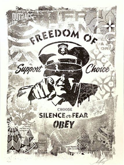 Freedom of Choice (Damaged Stencil), 2017 by Shepard Fairey, 2017