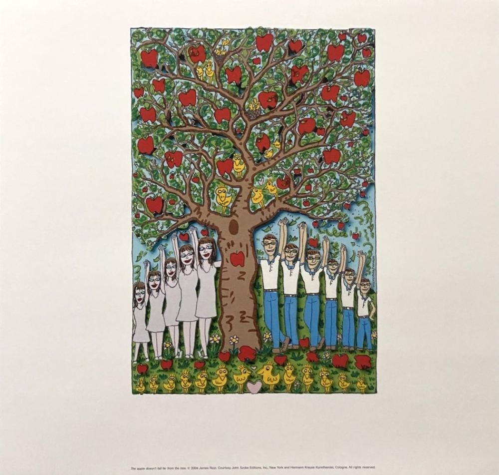 The apple doesn't fall far from the tree, 2004 - James Rizzi