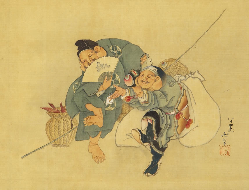 Ebisu and Daikoku - Katsushika Hokusai