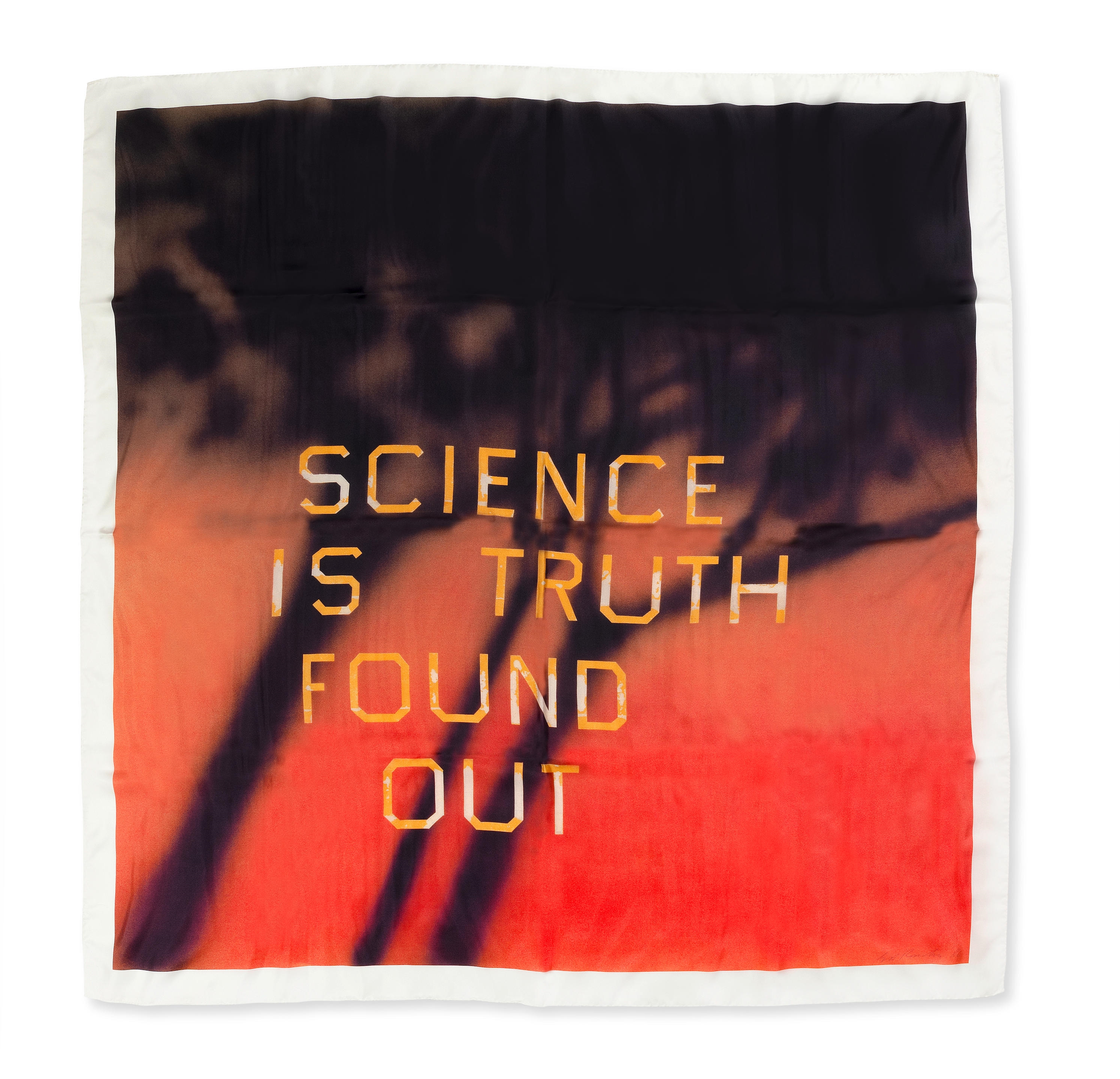 Science Is Truth Found Out (Red Scarf - Ed Ruscha