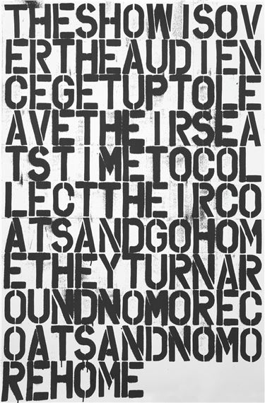 Untitled (The Show is Over by Felix González-Torres, 1993
