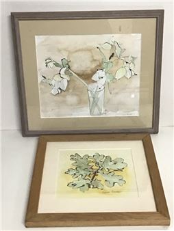 oak Leaves and hellebores in a vase - Carol Forrest