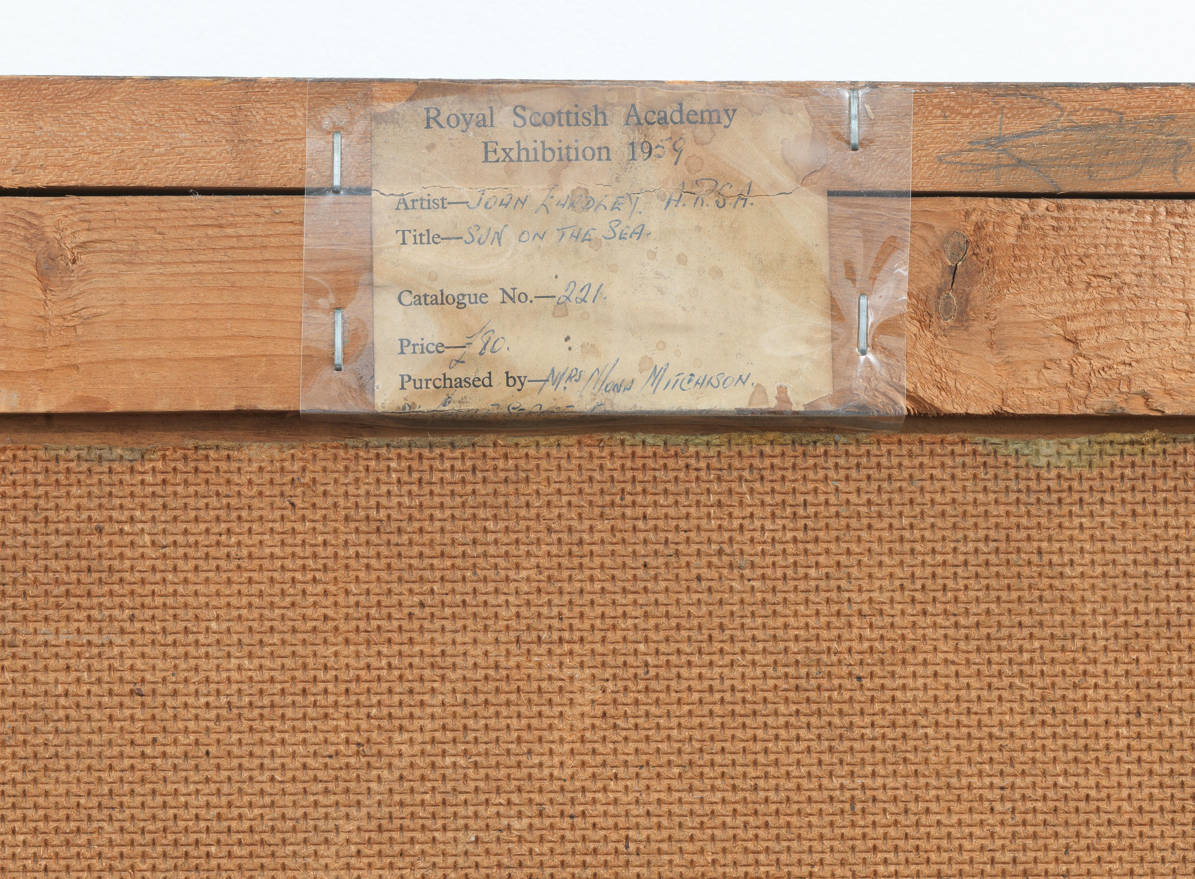 Artwork by Joan Kathleen Hardy Eardley, Sun on the Sea, Made of oil on board