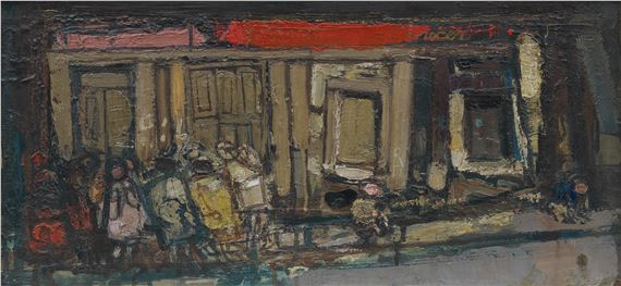 Children Playing and Boarded-up Shop