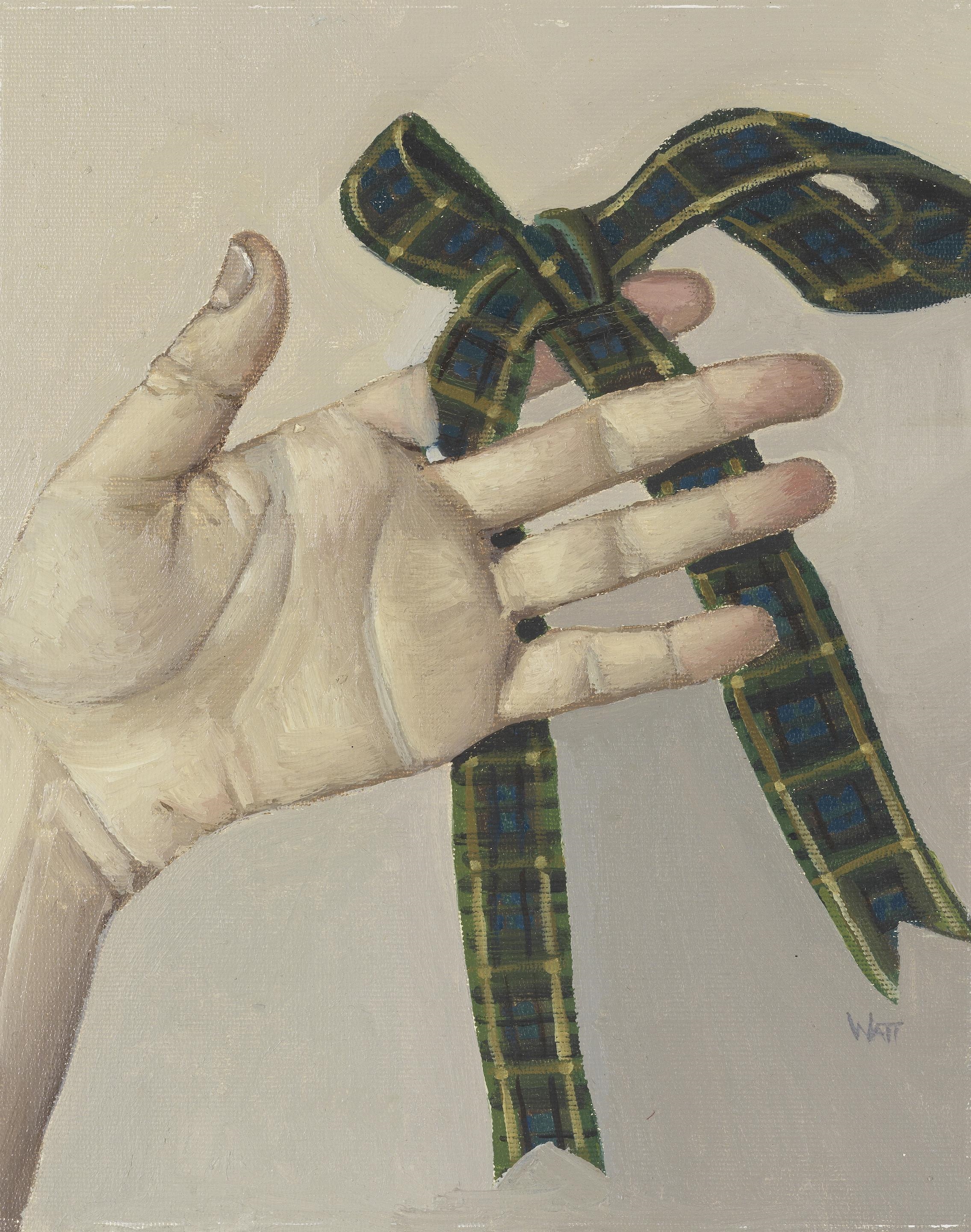 Artwork by Alison Watt, Study for 'Cherubic One', Made of oil on canvas board