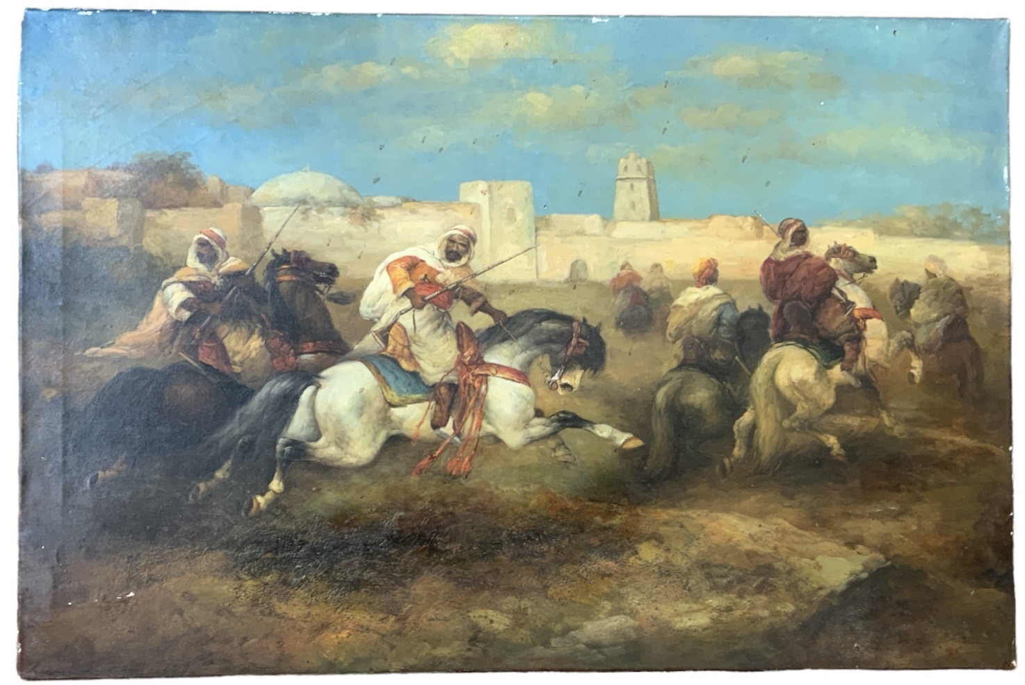 figures on horseback in battle - Christian Adolph Schreyer