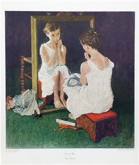 GIRL AT THE MIRROR - Norman Rockwell