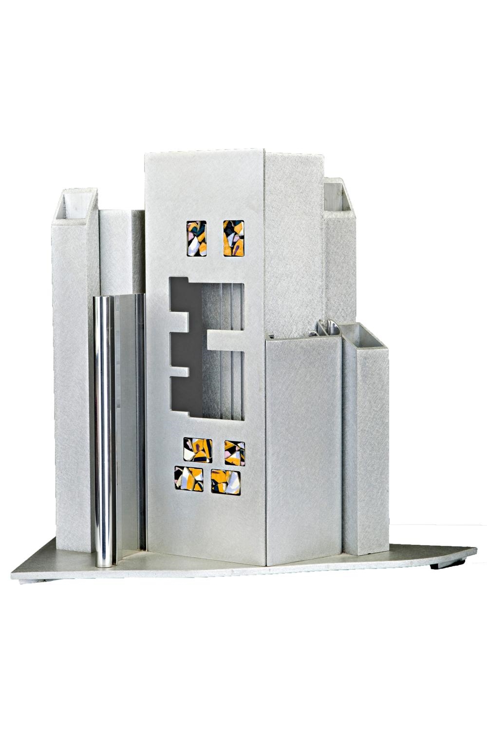 Artwork by Janet Indick, BIG APPLE, Made of ALUMINUM SCULPTURE