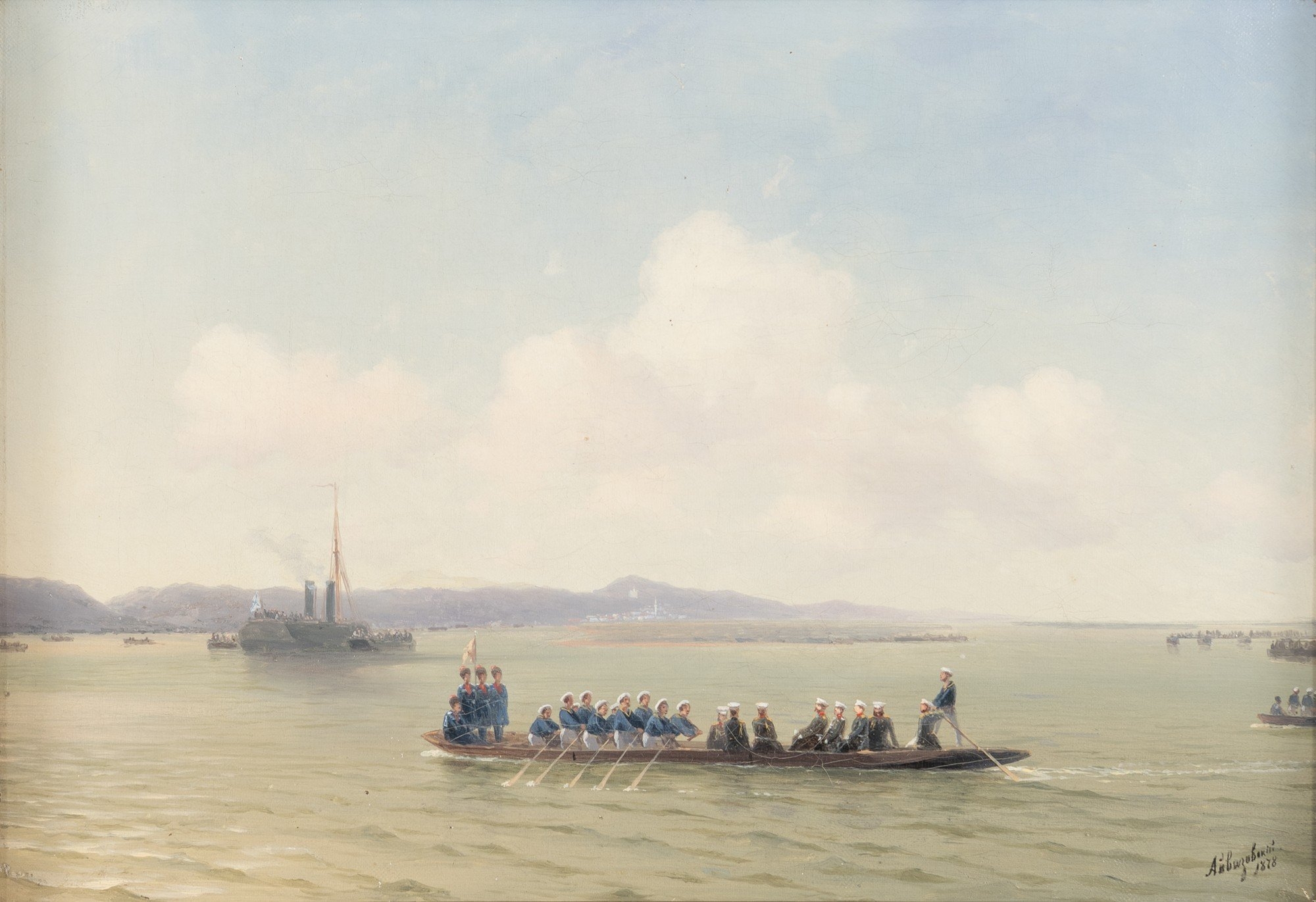 Alexander II Crossing the Danube, 1878 - Ivan Aivazovsky