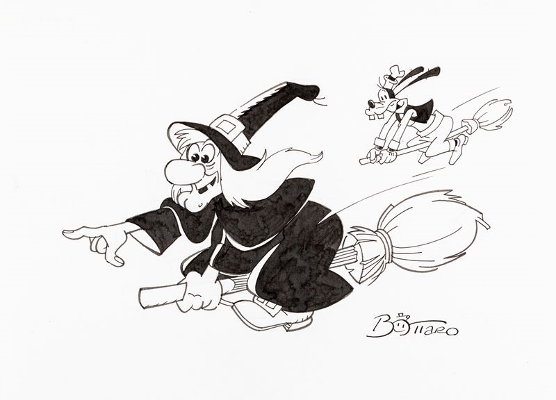 Goofy and Hazelnut , anni 90 by Luciano Bottaro, circa 90