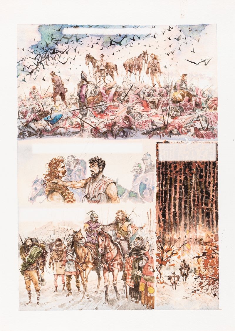 Artwork by Sergio Tisselli, Forests of death , 2006, Made of pencil and watercolor on thin cardboard