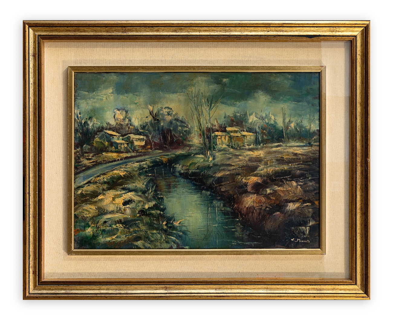 Artwork by Consolato Minniti, Neve (paesaggio, Made of oil on canvas