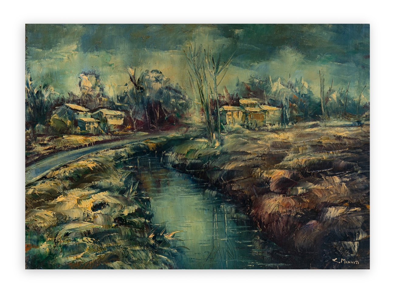 Artwork by Consolato Minniti, Neve (paesaggio, Made of oil on canvas