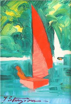 "Red Sail-Kippford"(Kirkcudbright) - J.C. Sturgeon