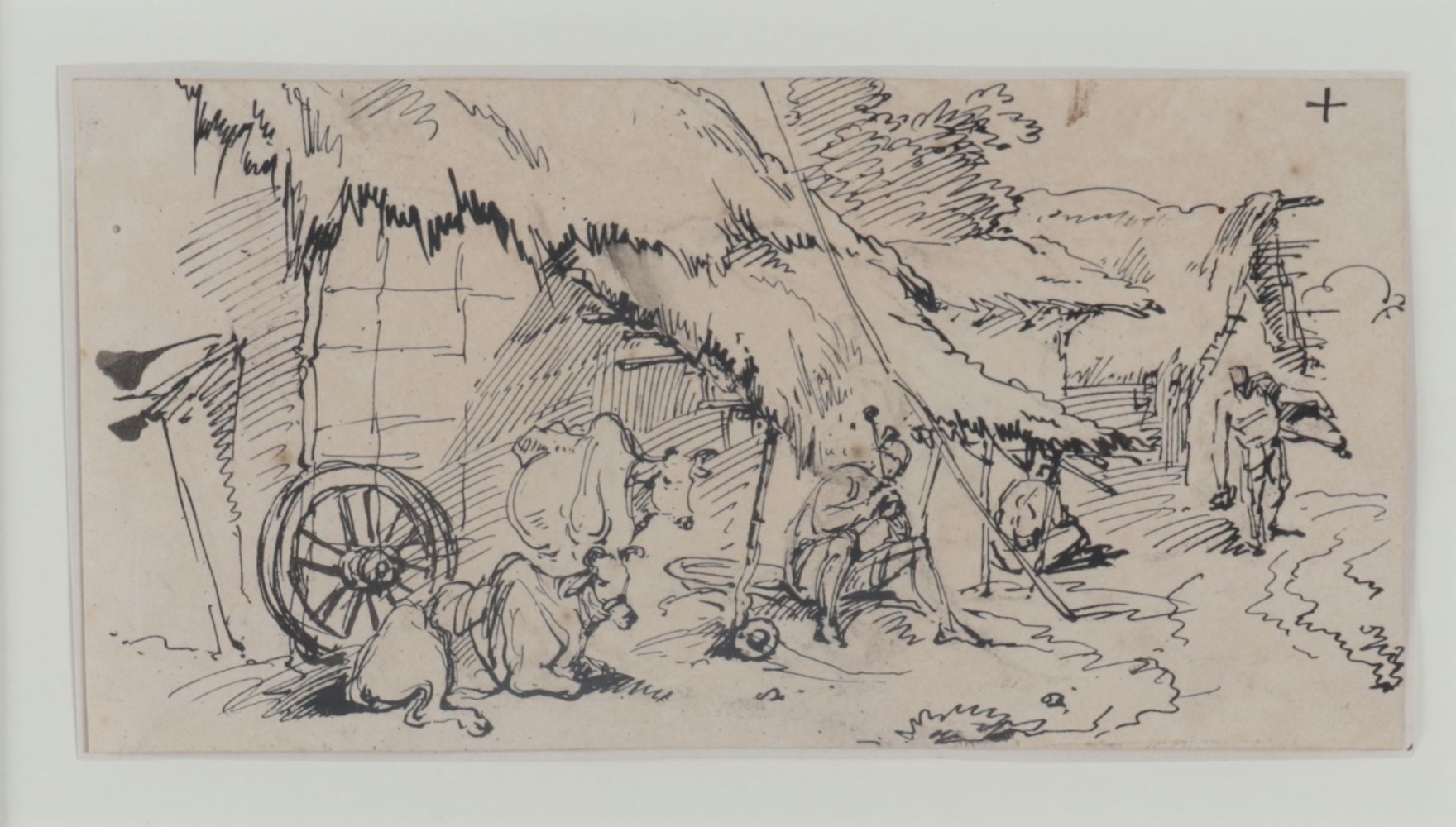 George Chinnery | Coolies outside a homestead | MutualArt