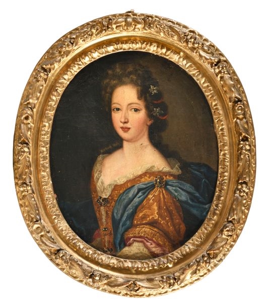Portrait of a Woman in a Yellow Dress - French School, 18th Century