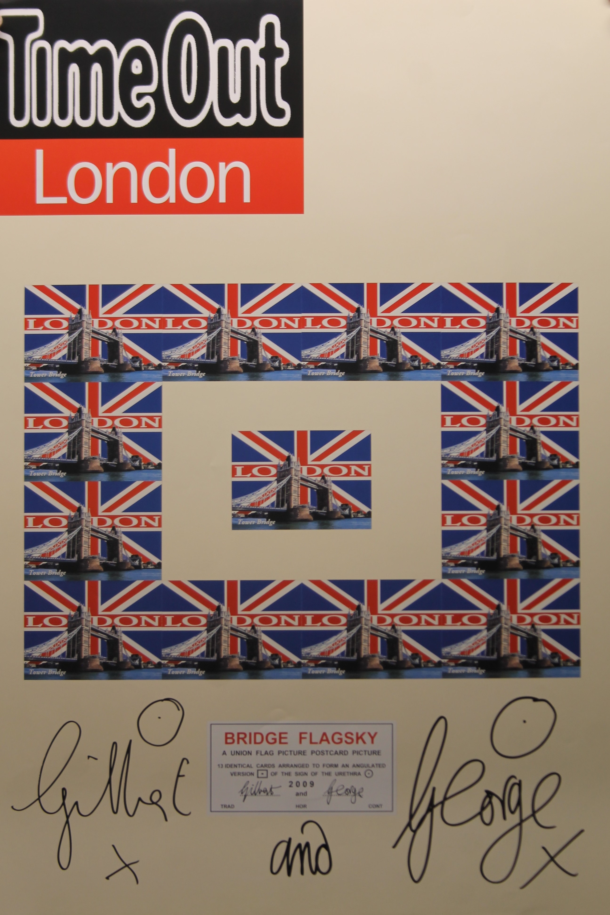 GILBERT & GEORGE (born 1943) Italian and (1942) British (AR), a signed Time Out London poster (limited edition of 500), signed by both artists - Gilbert & George