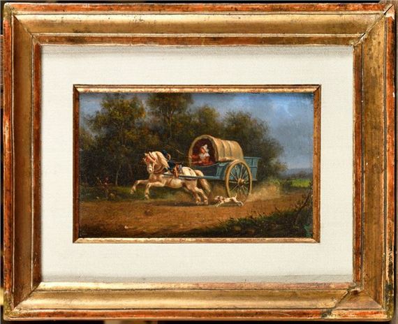 Galloping Oil by Auguste Sebastien Benard