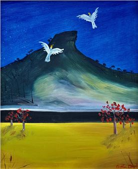 Pulpit Rock, Shoalhaven with White Cockatoos - Arthur Boyd