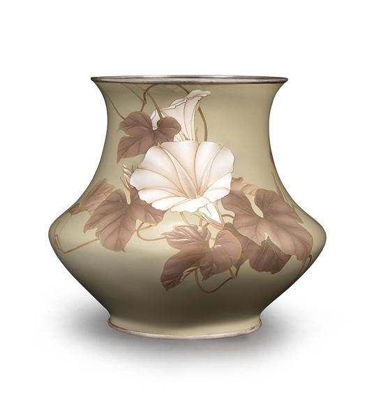 A Fine and Large Moriage Cloisonné-Enamel vase by Hattori Tadasaburō, early 20th century