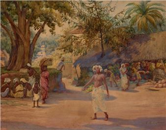 Village Scene - Constance Copeman